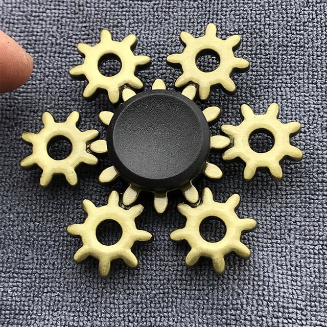 Xu Jutao's bronze alloy fidget spinner, decompression spinner, finger spinner, street vendor/night market GT-07 - bronze - linked gear model