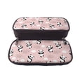 thumbnail image 5 of Picia Panda Pattern Large Capacity PU Leather Pencil Case Organizer Pen Marker Holder Double Zipper Storage Bag Big Pencil Pouch for College Office, 5 of 6