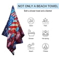thumbnail image 2 of Independence Day Of The United States Flag Beach Towel, Microfiber Beach TowelsAbsorbent, Compact, Beach Blanket, Lightweight Towel for The Swimming, 2 of 7