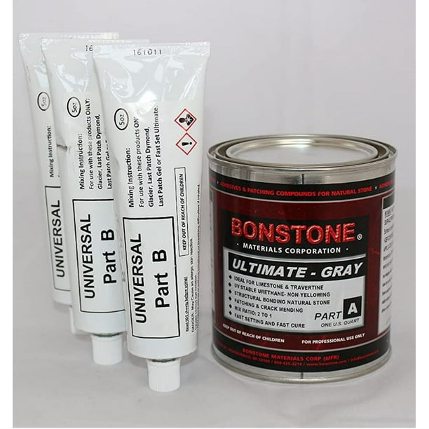 Bonestone Ultimate Quart Adhesive (Gray) Ideal for Limestone