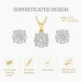 thumbnail image 3 of Gilded Lab grown 1 Cttw Diamond sterling silver stud earring and necklace set, 3 of 7