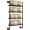 Black, variant on Spice Rack Wall Mount,4 Tier Hanging Seasoning Organizer,Large Spice Rack for Wall for up to 50 Jars,Spice Organization for Kitchen Cabinet,Bathroom,Pantry,Living Room,Brown TLJ016H