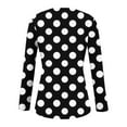 thumbnail image 3 of FAIWAD Women's Long Sleeve Knit Top Fall Winter Print Ribbed Slim Stretch Top Button Down Basic Top, 3 of 4