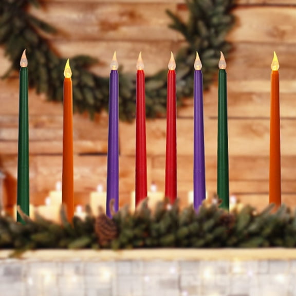 TEHAUX Flameless Led Taper Candles Warm Light 12Pcs Wedding Birthday Holidays