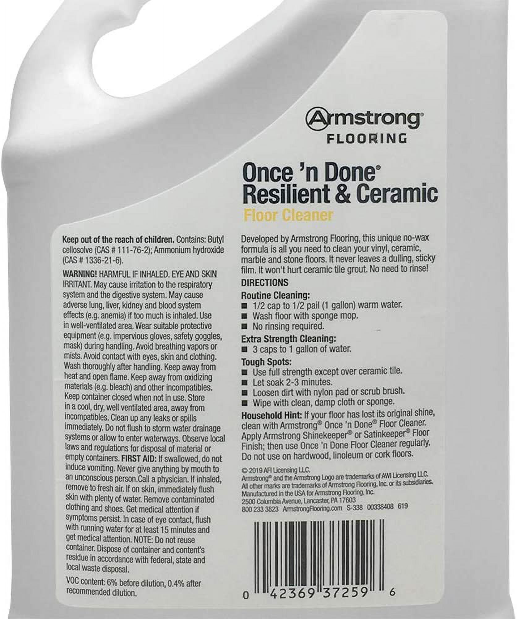 Armstrong Once 'N Done 1 gal. Resilient & Ceramic Floor Cleaner Concentrate Clean Fresh - image 2 of 3