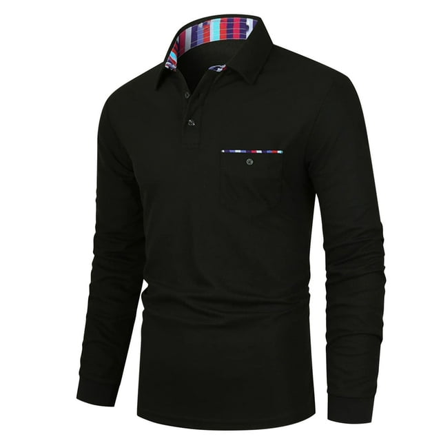 Camiseta de Manga Corta Casual Diario Botón Solapa Bolsillos de los Hombres, Poliéster Ligero para Invierno Primavera Desgaste