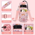 thumbnail image 3 of Cartoon Princess Water Bottle Sleeve Cup Carrier Bag For 16/20/24/30/32/40 OZ Insulted Tumbler Holder with Strap for Women Girl Hiking Camping, 3 of 6