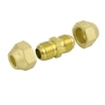 thumbnail image 2 of 3/8BSP Double Brass Flare Nut Air Conditioner Part Fitting for 3/8" Dia Pipe, 2 of 4