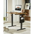 thumbnail image 5 of CHITOOMA Electric Standing Desk with Storage Bag, 40" x 24" Adjustable Height Sit to Stand Desk with 4 Memory Pre-Set, Headphone Hook for Home Office, Rustic Brown, 5 of 6