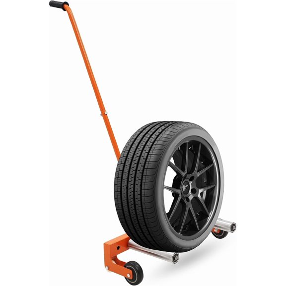 Heavy Duty Tire Dolly, Adjustable Rolling Tire Wheel Dolly with 360° Rotatable Wheels & 350 lb Capacity, Tire Lifting Tool for Changing Tires in Workshop Auto Repair Shop Garage