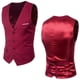 thumbnail image 2 of Chaleco de traje liso con cuello en V para hombre - Chaleco de boda ajustado - Chaleco formal de poliéster para negocios, tallas M-XXXXXXL, 2 of 8