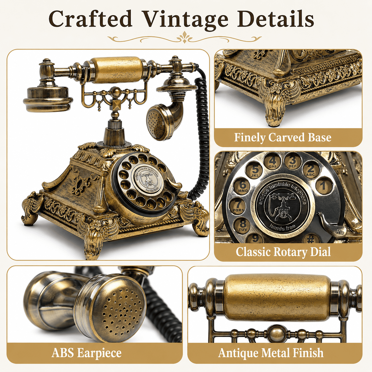 RDYMONKEY Retro Audio Guest Book Phone - Record Voice Messages for Wedding, Birthday & Special Events, Vintage Keepsake Gift with 8GB Storage, 120H Recording