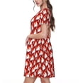 thumbnail image 2 of Lsque Fire Symbols Print Women's Casual Dress T-Shirt Summer Short Sleeve Scoop Neck Swing Dresses, 2 of 6