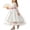 White, variant on LEKWK Girls Princess Gown Long Sleeve Lace Satin Formal Midi Dress Bow Waist Tiered Tulle Wedding Flower Girl Dress for Pageant Host Recital Birthday Party