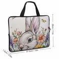 thumbnail image 2 of AWERP Bunny Flowers Butterflies Laptop Bag Diving Fabric Tablet Cover Neoprene Laptop Handle Bag Computer Protect Case 15inch, 2 of 5