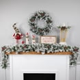 thumbnail image 2 of Northlight Flocked Pine Artificial Christmas Wreath - 24" - Unlit, 2 of 6