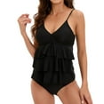 thumbnail image 3 of Vedolay Womens Swimsuits 2PCS Tripe Push Up High Waisted Bikini Swimsuit Swimwear,Black M, 3 of 5