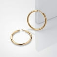 thumbnail image 6 of Chunky Gold Hoop Earrings for Women S925 Sterling Silver Post 14K Gold Plated Thick Tube Lightweight Hollow Hoops Earrings for Women, 6 of 6