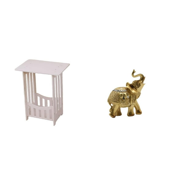 Mesita De Noche Práctica Con Estatua De Elefante De Resina, Escultura Decorativa De Animal, Ideal Para Hoteles, Cafeterías, Salones, Balcones, Estantes, Dormitorios Y Decoración Del Hogar.