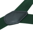 thumbnail image 3 of Buyless Fashion Button End Suspenders for Men - 48" Adjustable Straps 1 1/4" - Y Shape - 5113-Hunter-Green, 3 of 7
