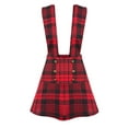 thumbnail image 3 of ORQ Womens Plaid Check Print Jumper Dress Christmas Suspender Mini Skirt, 3 of 4
