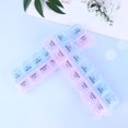 thumbnail image 3 of MasteelfCA 2Pcs 14-Grids Weekly Pill Storage Case Portable Pill Box 2 Rows Medicine Box Travel Pill Case, 3 of 7