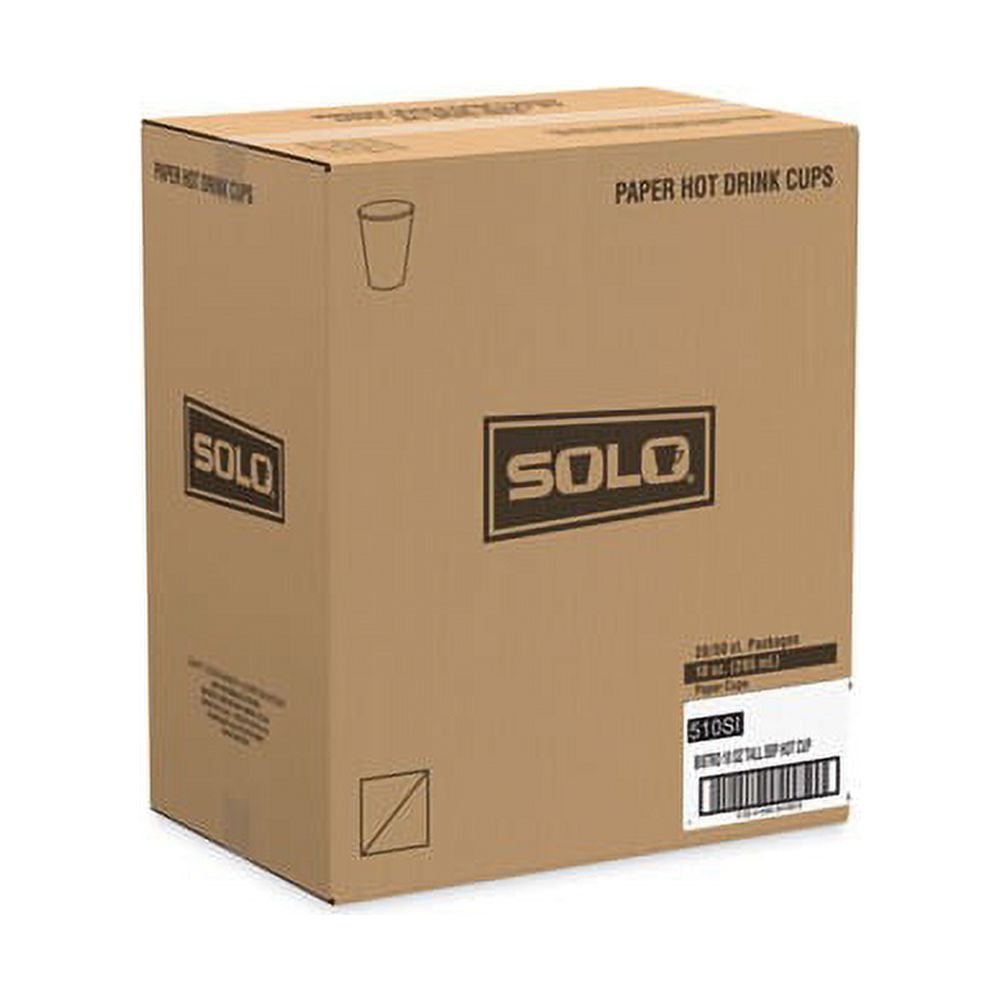 Solo Bistro Design Hot Drink Cups Paper, 10 oz, 1000/Carton