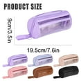 thumbnail image 3 of Preplabs Pen Bag Multi-Layer Pencil Pouch - Transparent Visual Cloth Organizer for Office Supplies, Multi-Purpose Stationery Case, 3 of 9