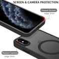 thumbnail image 5 of iPhone X Case, iPhone Xs Phone Case Compatible with Magsafe Wireless Charging Translucent Matte Back Slim Shockproof Anti-Scratch Anti-Yellow Protective Magnetic iPhone X/XS Case, Black, 5 of 9