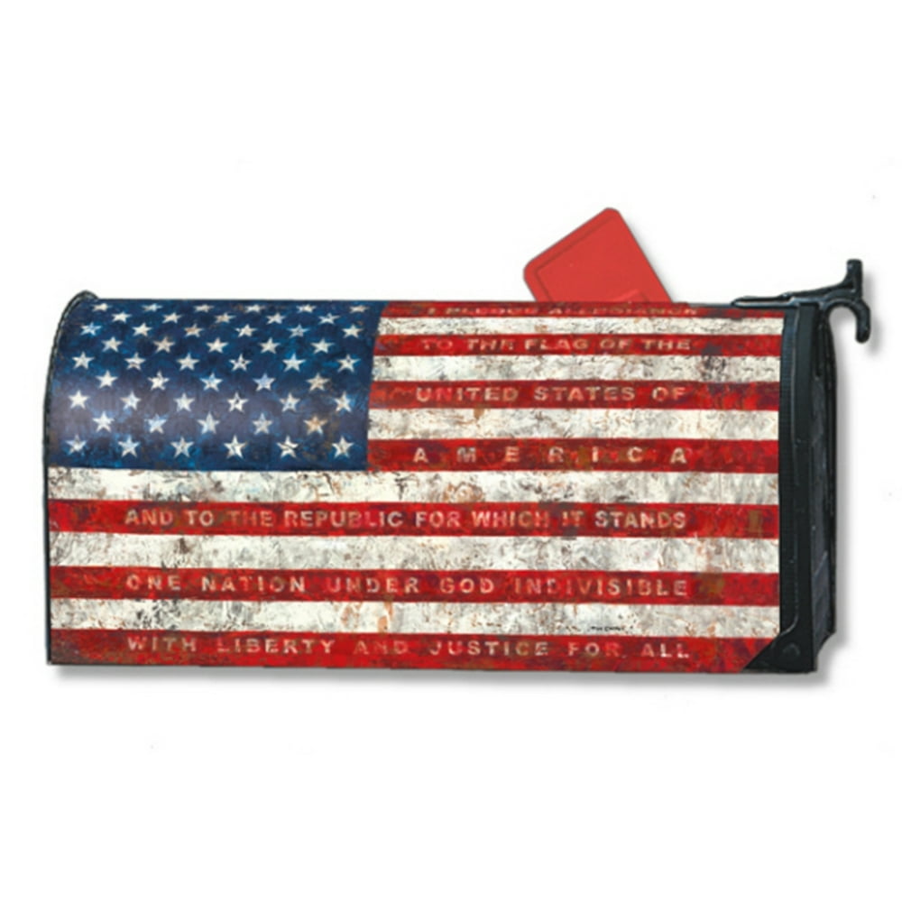 Pledge of Allegiance Mailbox Cover Patriotic American Flag