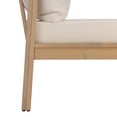 thumbnail image 6 of Christopher Knight Home 4-Piece Patio Conversation Set with Slatted Design, Coffee Table, Light Teak + Cream, 6 of 16