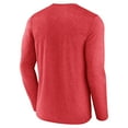 thumbnail image 3 of Men's Fanatics Heather Red Carolina Hurricanes Sweep Iconic Synthetic Long Sleeve T-Shirt, 3 of 3