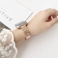 thumbnail image 6 of Slim Metal Band Compatible with Apple Watch Band 41mm 40mm 38mm,Dressy Stainless Steel Chain Strap with Link Removal Tool for Women iWatch Bands Series 9 8 7 6 5 4 3 2 1 SE, Black, 6 of 8