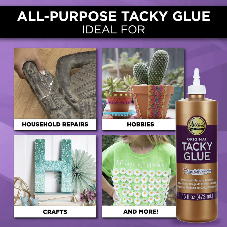Aleene's Original Tacky Glue 16 fl oz 3 Pack, Premium All-Purpose Adhesive, Size: 16 fl oz - 3 Pack, Clear