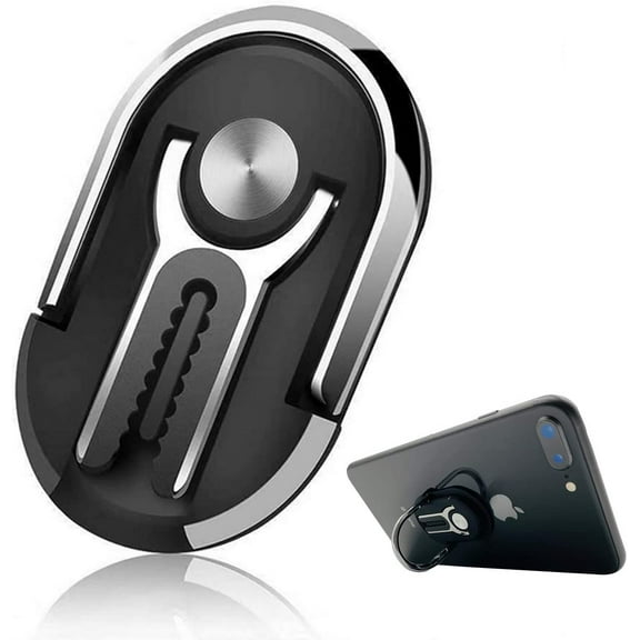 Finger Ring Holder Stand for Samsung Galaxy S25/Edge/Plus/Ultra - Car Air Vent Mount 3-in-1 Kickstand Swivel Zinc Alloy