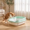 thumbnail image 2 of huayou Open Top High Sided Cat Litter Box, Anti-Splash Large Capacity Kitten Litter Pan, Easy Clean Pet Toilet, for Indoor Small Medium Cats, 2 of 5