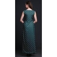 thumbnail image 4 of Bimba Feuilles Femmes Longue Florale Fête Col en V Robe Fendue devant Sans Manches Maxi Robe-Xxx-Grand, 4 of 5