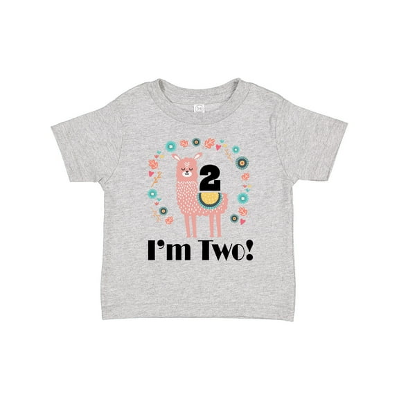 Inktastic 2nd Birthday Llama for Girl Girls Toddler T-Shirt