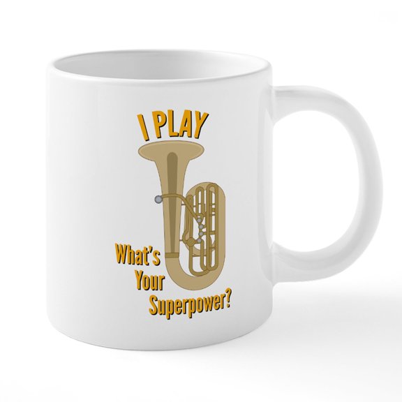 CafePress - I Play TUBA - 20 Oz White Ceramic Mega Mug