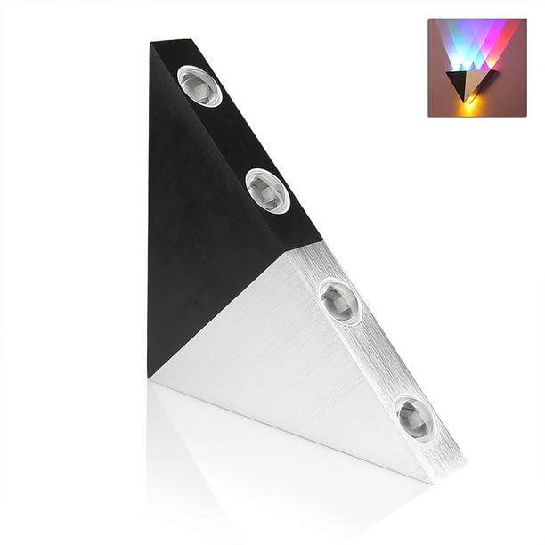 Lámpara De Pared Led Con Forma De Triángulo De 5 Led Luz De Noche De Pared Para El Hogar Para Escaparate De La Sala De Estar Methold HA024519-01