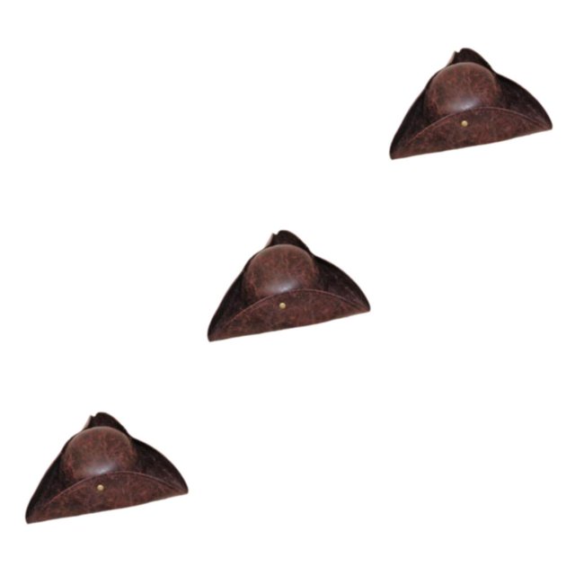 Jumpingount Sombrero de pirata de piel sintética para juegos de Halloween de aventuras y travesuras Type1 NO1