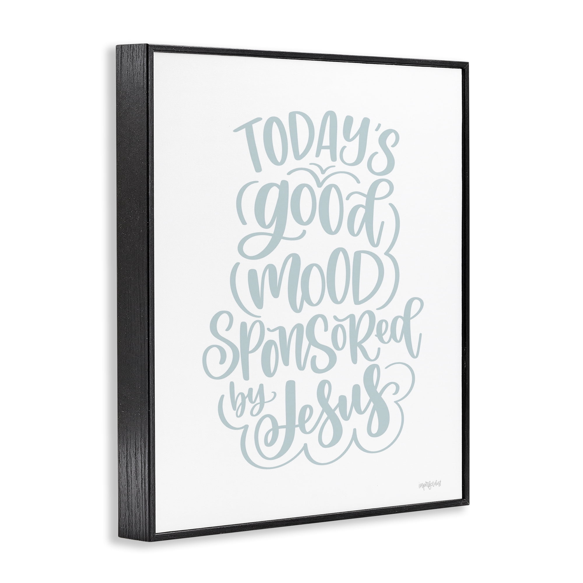 Stupell Industries Good Mood by Jesus Religious Painting Black Framed Art Print Wall Art, 11 x 14