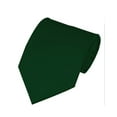 thumbnail image 1 of Hommes Lisse Satin Solide Couleur Extra Long XL Cravate, Vert Forêt, 1 of 1