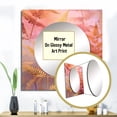 thumbnail image 3 of Designart "Gold Pink Fern Fonds Glamorous Foliage" Floral Square Mirror For Wall Decor - Large Gold Square Printed Wall Mirror Art - Square Modern Mirror - Wall Mounted Square Large Mirror, 3 of 5