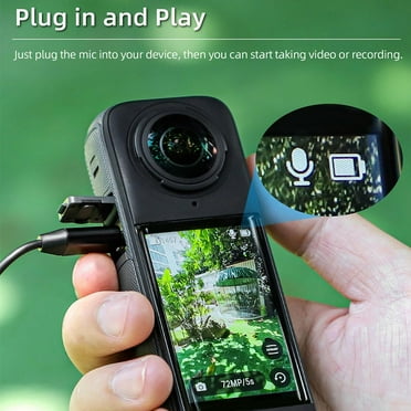 HPDL For Insta360 X4 Lavalier Microphone Sports Camera Recording Microphone