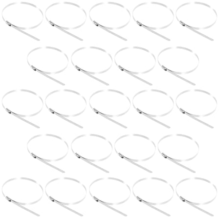 Topbathy 100Pcs Heavy Duty Stainless Steel cable ties for Outdoor Chain Link Fence and Wire Mesh
