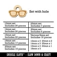 thumbnail image 2 of Thick Framed Glasses Geek Hipster Wood Mini Charms Shapes DIY Craft Jewelry - With Hole - 16mm (22pcs), 2 of 7