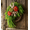 Red-green, variant on Hydrangea Wreath For Front Door - 18 x 24" Front Door Wreath Spring & Summer Wreaths For Front Door, Cream Floral Wreaths For Front Door with Burlap Bow