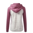thumbnail image 3 of Doublju Women's Long Sleeve Lightweight Pullover Raglan Hoodie Sweatshirts, 3 of 5