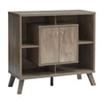 thumbnail image 5 of CoSoTower Compact Display Storage Sideboard Bookcase Cabinet Two Door Four Open Shelves Metal Knobs Wooden Flared Legs, 5 of 7
